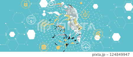 Conceptual technology illustration of artificial intelligence 124849947