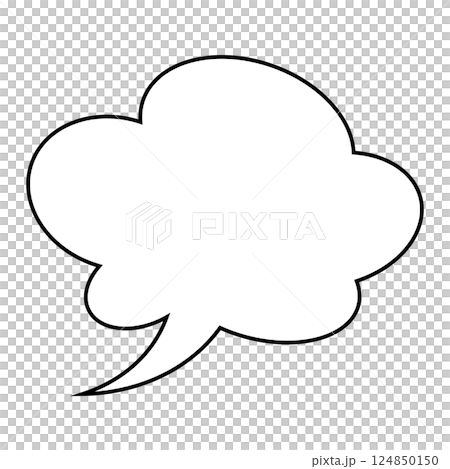 Simple speech bubble illustration - Fluffy 124850150