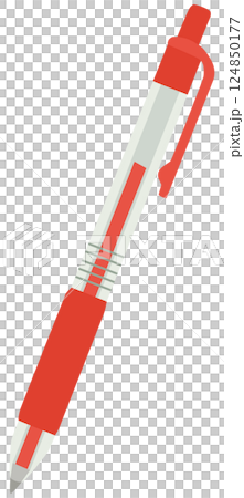 Red ballpoint pen vector material 124850177