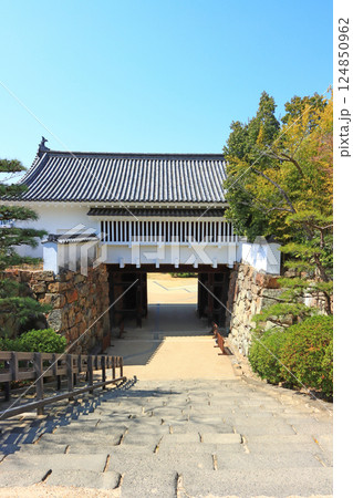 岡山県岡山市、岡山城不明門の風景 岡山県岡山市、岡山城不明門の風景 124850962