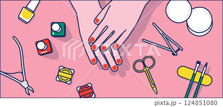 ネイルサロンのイメージイラスト 124851080