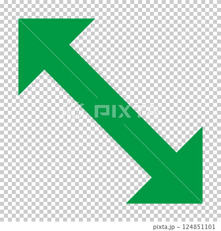 Simple diagonal double arrow icon on white background Simple diagonal double arrow icon on white background 124851101