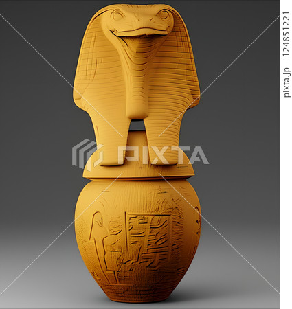 古代_エジプト_カノポス_カノプス_カノープス容器_蛇 古代_エジプト_カノポス_カノプス_カノープス容器_蛇 124851221