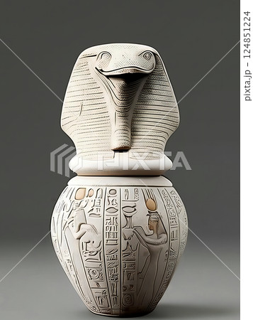 古代_エジプト_カノポス_カノプス_カノープス容器_蛇 124851224