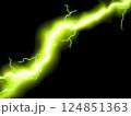 雷_稲妻_エフェクト_斜め_黄 124851363