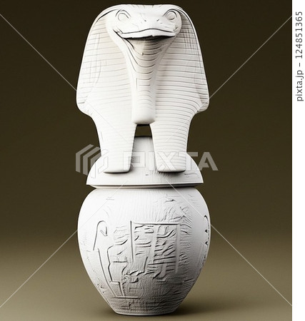 古代_エジプト_カノポス_カノプス_カノープス容器_蛇 124851365