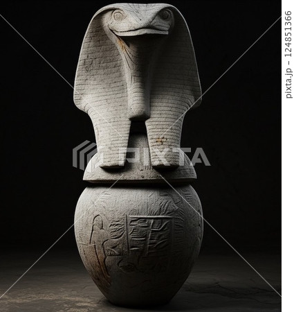 古代_エジプト_カノポス_カノプス_カノープス容器_蛇 124851366