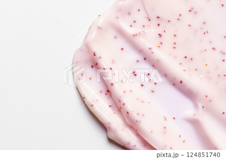 The texture of a cosmetic skin scrub. 124851740