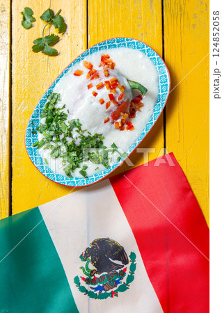 Chile a nogada mexican food for independence day 124852058