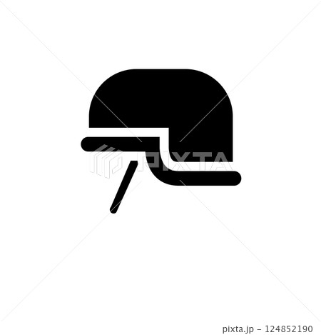 Soldier Helmet, Army Armor, Military Uniform Solid Flat Vector Icon Isolated on White Background 124852190