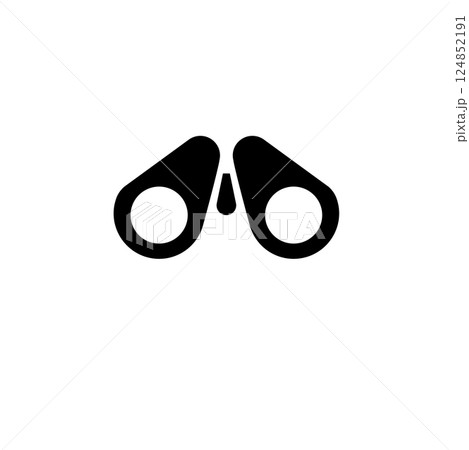 Binoculars, Optical Military Zoom Tool Solid Flat Vector Icon Isolated on White Background 124852191