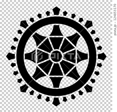 家紋　輪宝 124853170