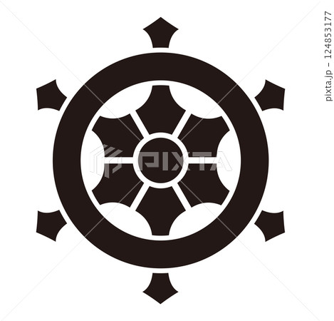 家紋　輪宝 124853177