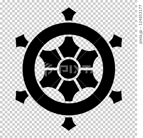 家紋　輪宝 124853177