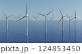 Wind power plant, wind generators on water, wind park 124853450