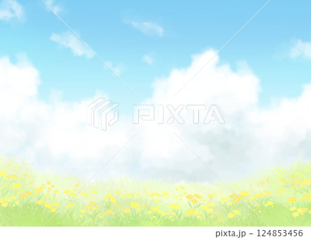 花畑のある風景 124853456