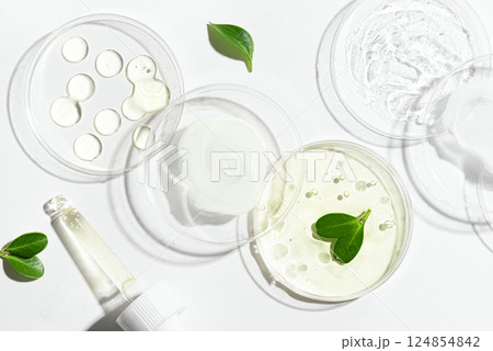 Natural organic skin care products swatch Natural organic skin care products swatch 124854842