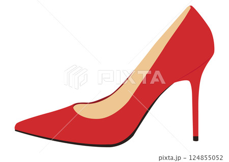 シンプルなハイヒールのイラスト素材 ベクター シンプルなハイヒールのイラスト素材 ベクター 124855052