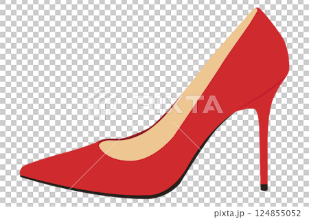 簡單的高跟鞋插畫素材向量 124855052