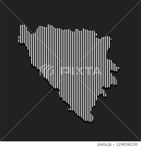 Abstract map Bosnia Herzegovina, parallel lines Abstract map Bosnia Herzegovina, parallel lines 124856230
