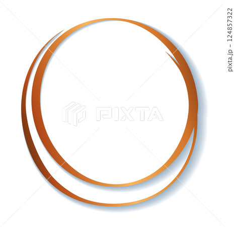 Oval frame. Vector drawing icon 124857322