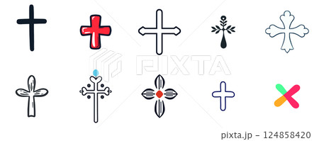 Cross Symbol Design for Spirituality and Faith 124858420