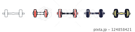 Dumbbell Fitness Workout Equipment for Strength Training Dumbbell Fitness Workout Equipment for Strength Training 124858421