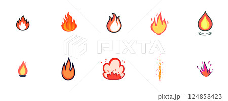 Fire Flame Bright Energy Heat Glow Spark Ignite Fire Flame Bright Energy Heat Glow Spark Ignite 124858423
