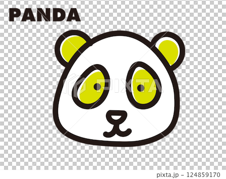 Colorful and pop simple animal illustration Panda Colorful and pop simple animal illustration Panda 124859170