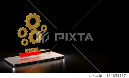 The Updating  bar for Technology concept 3d Rendering. 124859337