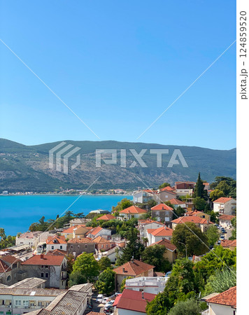 Tile roofs of Herceg Novi and the bay of Kotor Tile roofs of Herceg Novi and the bay of Kotor 124859520