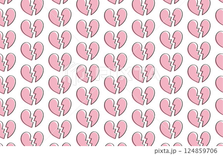 割れたハートの背景 124859706