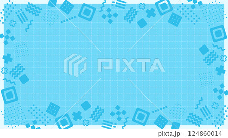 ポップでかわいいメンフィスパターン風のフレーム 124860014