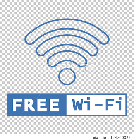 插圖素材公告板：免費Wi-Fi、網路、網路、電腦、手機 124860028