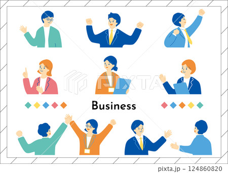 ビジネスシーン人物素材集 ビジネスシーン人物素材集 124860820