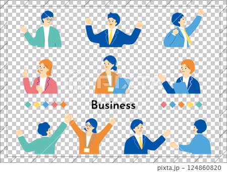 ビジネスシーン人物素材集 ビジネスシーン人物素材集 124860820