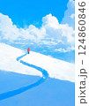 雪原を歩く 124860846