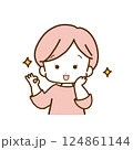 スキンケアする女性【OKポーズ】 124861144