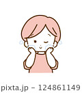 スキンケアする女性【洗顔】 124861149