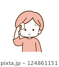 スキンケアする女性【コットン】 124861151