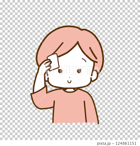 女人在做皮膚護理[棉] 124861151