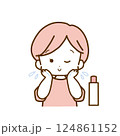 スキンケアする女性【化粧水】 124861152