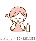 スキンケアする女性【化粧水】 124861153