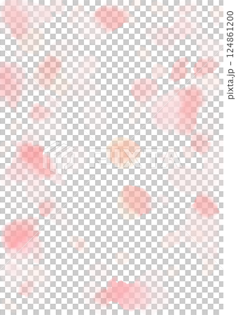 舞い散る桜の花びらのような桃色の滲んだテクスチャイラスト 124861200