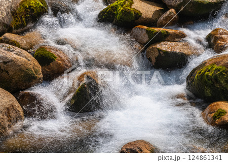 巨岩の流れ 宮之浦川渓谷 洋上アルプス屋久島(春 巨岩の流れ 宮之浦川渓谷 洋上アルプス屋久島(春 124861341