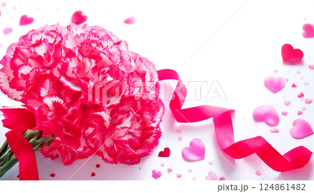 母の日の感謝を表す背景イメージ。 124861482