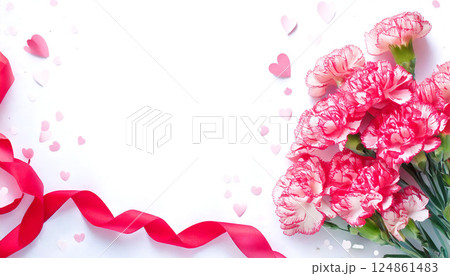 母の日の感謝を表す背景イメージ。 124861483