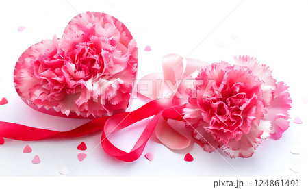 母の日の感謝を表す背景イメージ。 124861491