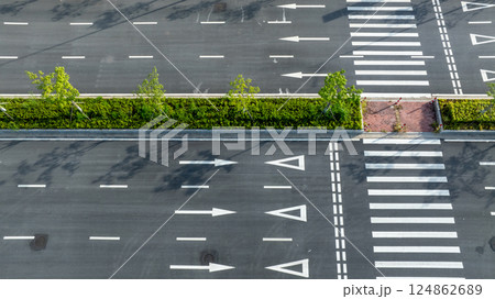 Aerial view of urbanization new driving road in China 124862689