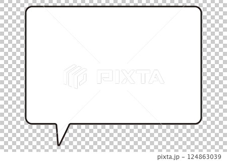 Simple speech bubble illustration Simple speech bubble illustration 124863039